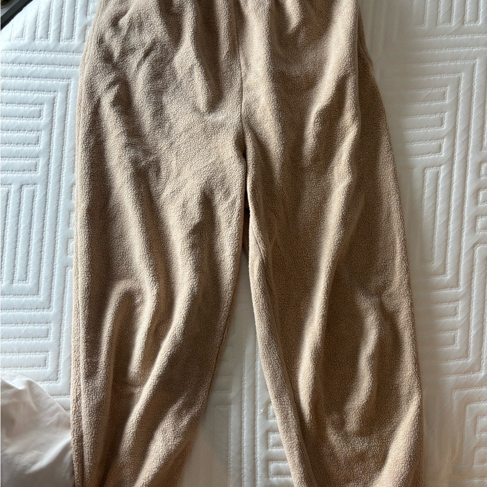 Cozy Tan Fleece Pants